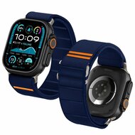 TechProtection Nylon slip Apple Watch 49 / 46 / 45 / 44 mm bandje navy