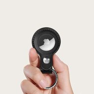 TechProtection leren AirTag hanger zwart