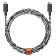 Native Union Belt XL USB-C naar USB-C 3 meter kabel zebra