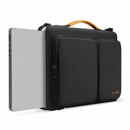 TechProtection Defender MacBook 15 / 16 inch sleeve laptop tas zwart / oranje