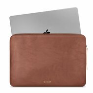 TechProtection Fleece MacBook 15 / 16 inch sleeve donkerbruin