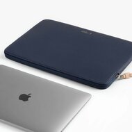 TechProtection Fleece MacBook 15 / 16 inch sleeve donkerblauw