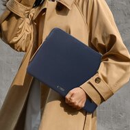 TechProtection Fleece MacBook 15 / 16 inch sleeve donkerblauw