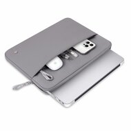 TechProtection Zipper MacBook 13 / 14 sleeve grijs