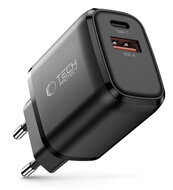 TechProtection USB-C 2 poort oplader 30 watt zwart