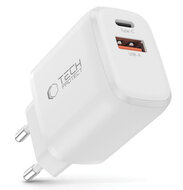 TechProtection USB-C 2 poort oplader 20 watt wit