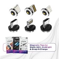 Statik Magnetische USB-C, Micro USB en lightning adapters 3 pack