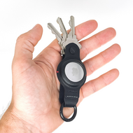 KeySmart Air vegan leer AirTag sleutelhouder zwart