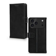 Mobilize leren Wallet iPhone 17 Pro hoesje zwart