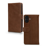 Mobilize leren Wallet iPhone 17 hoesje bruin