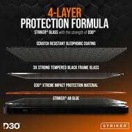 Striker D30 Xtreme Impact iPhone Air glazen screenprotector