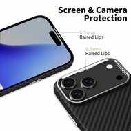 TechProtection Carbon MagSafe iPhone 17 Pro hoesje zwart