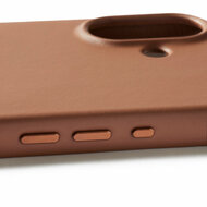 Mujjo Full Leather iPhone 17 hoesje tan