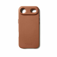 Mujjo Full Leather iPhone 17 Air hoesje tan