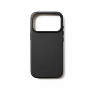 Mujjo Full Leather iPhone 17 Pro hoesje zwart