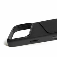 Mujjo Full Leather Wallet iPhone 17 Pro hoesje zwart