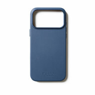 Mujjo Full Leather iPhone 17 Pro Max hoesje blauw