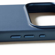 Mujjo Full Leather iPhone 17 Pro Max hoesje blauw