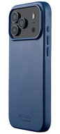 Mujjo Full Leather iPhone 17 Pro Max hoesje blauw