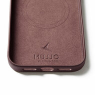 Mujjo Full Leather iPhone 17 Pro Max hoesje rood