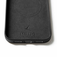 Mujjo Full Leather Wallet&nbsp;iPhone 17 Pro Max hoesje zwart