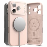 Ringke siliconen MagSafe iPhone 17 Pro hoesje roze
