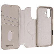 Decoded Leather Detachable 2 in 1&nbsp;Wallet iPhone 17 hoesje beige