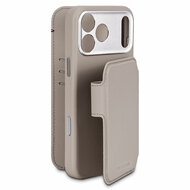 Decoded Leather Detachable 2 in 1&nbsp;Wallet iPhone 17 Pro hoesje beige