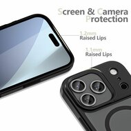 TechProtection Hybrid MagSafe iPhone 17 Pro hoesje mat zwart