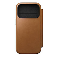 Nomad Modern Leather Folio iPhone 17 Pro hoesje tan