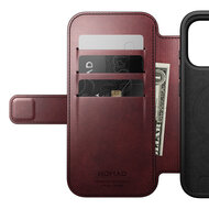 Nomad Modern Leather Folio Horween iPhone 17 Pro hoesje burgundy