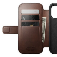 Nomad Modern Leather Folio Horween iPhone 17 Pro hoesje bruin