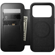 Nomad Modern Leather Folio Horween iPhone 17 Pro hoesje zwart