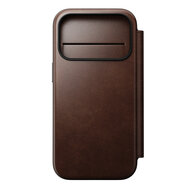 Nomad Modern Horween Leather Folio iPhone 17 Pro Max hoesje bruin