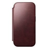 Nomad Modern Horween Leather Folio iPhone 17 Pro Max hoesje burgundy