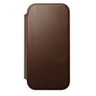 Nomad Modern Leather Folio iPhone 17 hoesje bruin