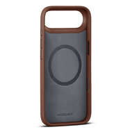 Woolnut leren MagSafe iPhone 17 Air hoesje cognac