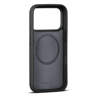 Woolnut leren MagSafe iPhone 17 Pro hoesje zwart