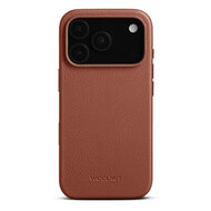 Woolnut leren MagSafe iPhone 17 Pro hoesje cognac