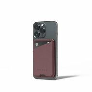 Mujjo leren MagSafe Card Wallet hoesje bronze red