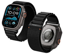 Spigen WBF1 Band Apple Watch 49 / &nbsp;46 / 45 / 44 &nbsp;mm bandje zwart