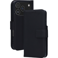 Mobiparts leren Wallet iPhone 17 Pro hoesje zwart