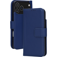 Mobiparts leren Wallet iPhone 17 Pro Max hoesje blauw