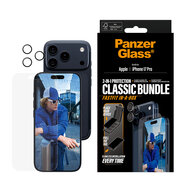 PanzerGlass Classic 2 in 1 bundel iPhone 17 Pro screen en camera protector