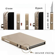 Valenta Aluminium MagSafe kaarthouder titanium