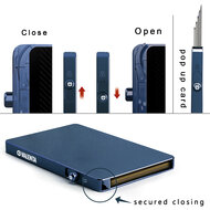 Valenta Aluminium MagSafe kaarthouder blauw