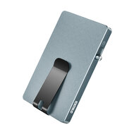 Valenta Aluminium MagSafe Kaarthouder met geldclip grijs