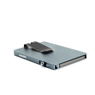 Valenta Aluminium MagSafe Kaarthouder met geldclip grijs