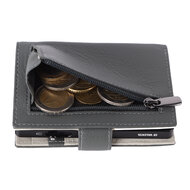 Valenta leren Luxe Card Wallet met MagSafe grijs