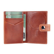 Valenta leren Luxe Card Wallet met MagSafe cognac